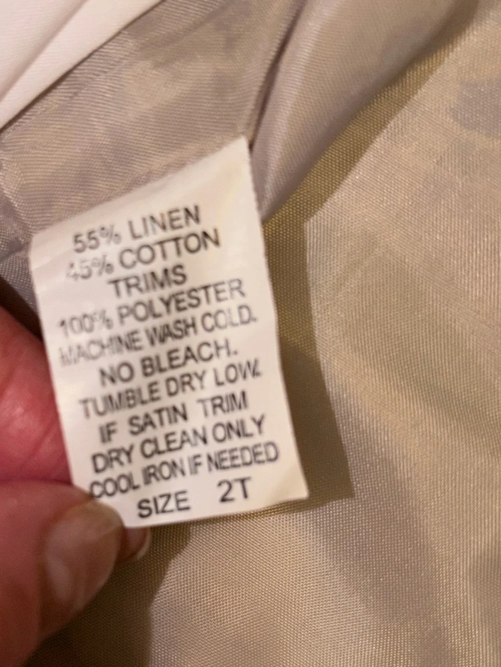 New Johnnie Lene Tan Beige Irish Linen Italy Blazer Vest White Shirt 4T Wedding